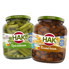 Hak groenten, peulvruchten, appelmoes, stazakken of vlaaifruit